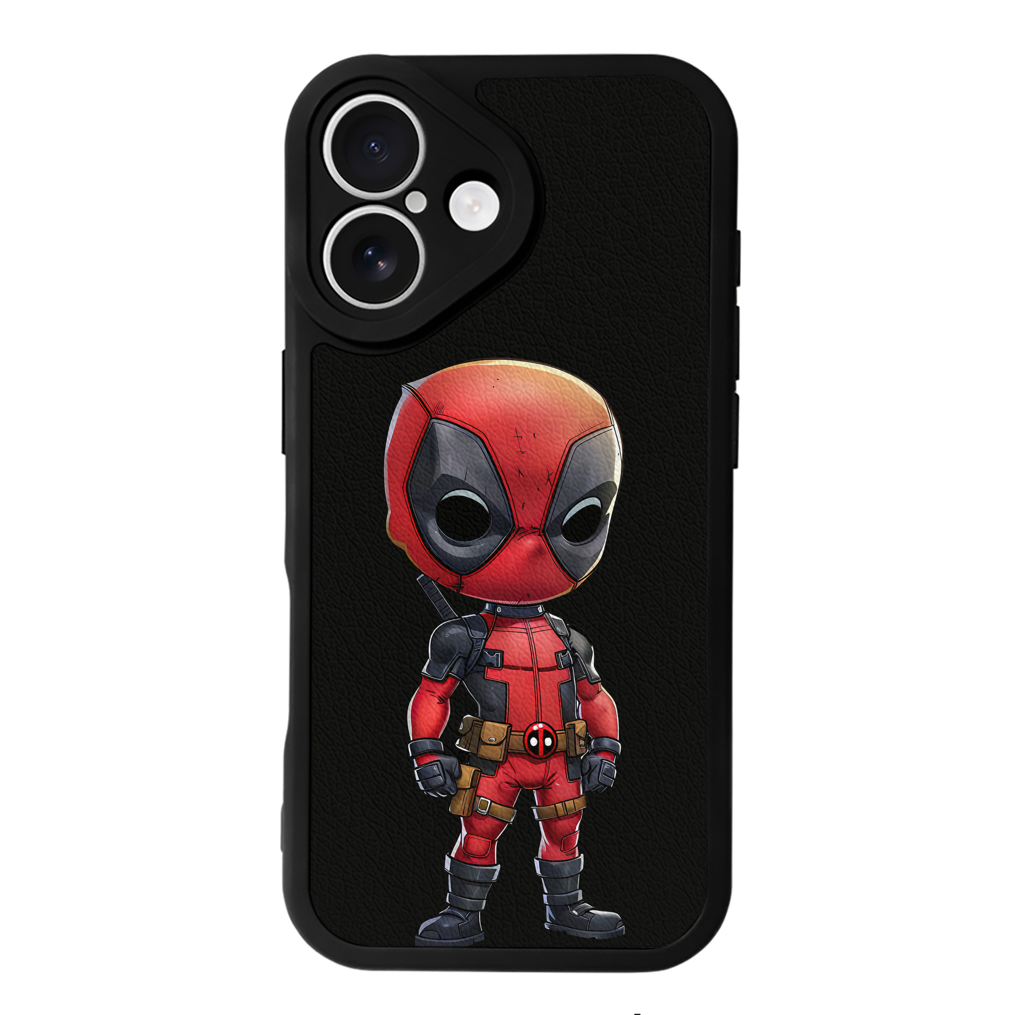（画像用） Deadpool デッドプール 【iPhone 16シリーズ対応】シリコンスマホケース（レザー調） 材質：シリコン